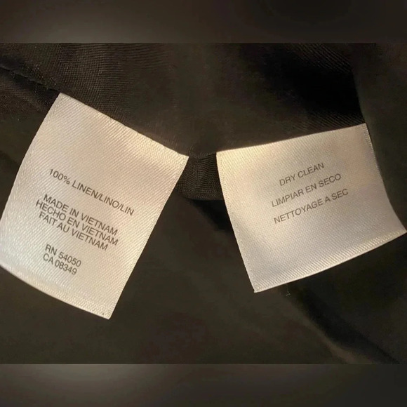 Anne Klein Women’s 100% Linen Blk Cuffed 3/4 Sleeve Elegant Blazer Jacket 14 EUC - Picture 6 of 11